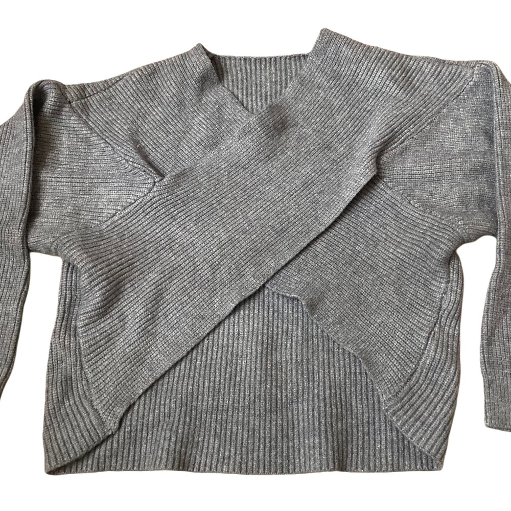 Gray  Wrap Sweater